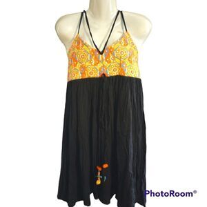 Spaghetti strap embroidered top sundress
